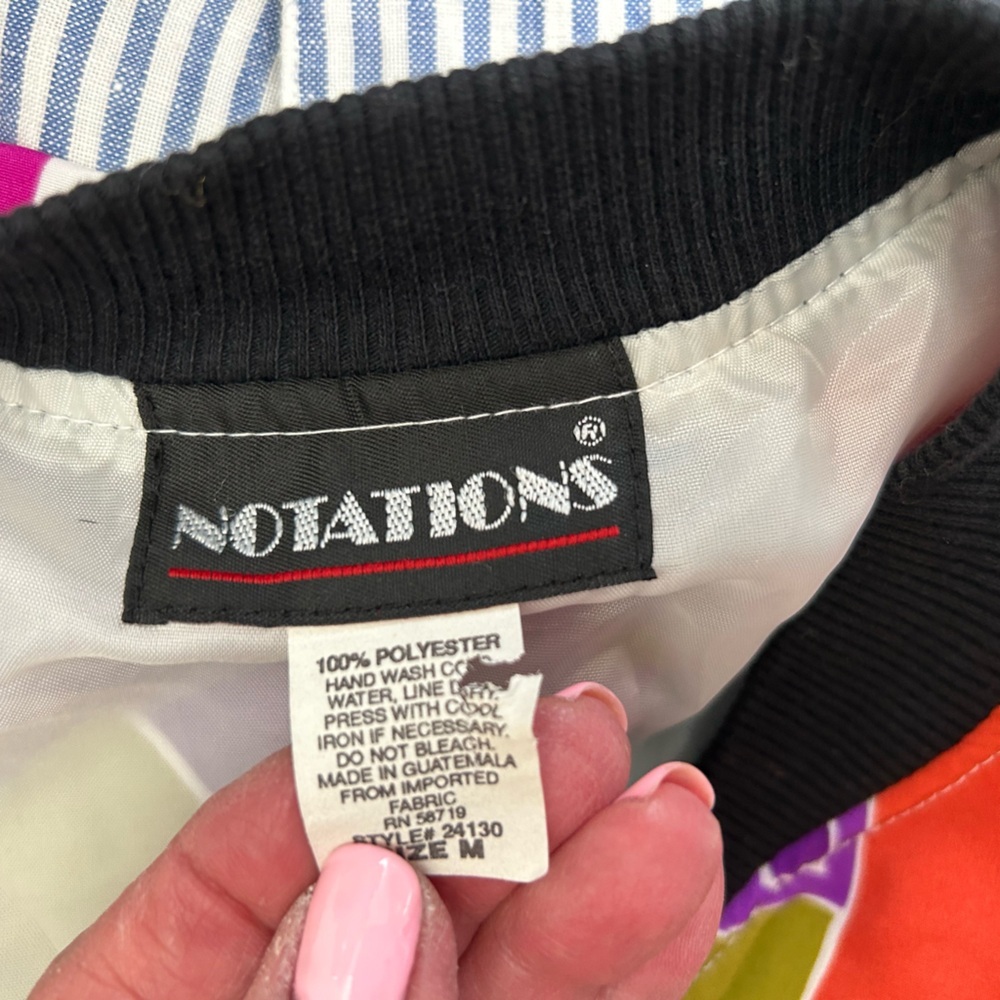 Notations Multicolor Retro Patchwork Oversized Bo… - image 7